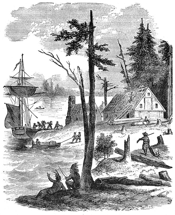 New York First Settlement, When Drawing by Mary Evans Picture Library ...