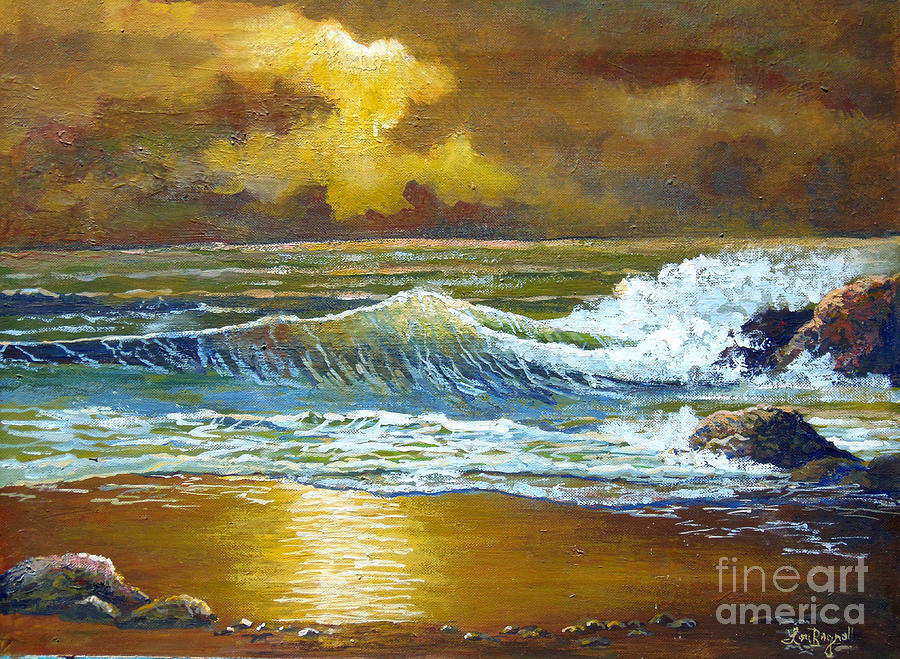  Ocean Drama Painting by Lou Ann Bagnall