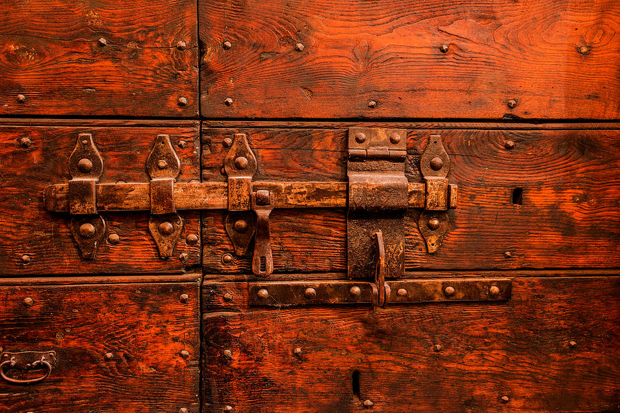  Old Door And Lock Rome Italy Photograph by Xavier Cardell