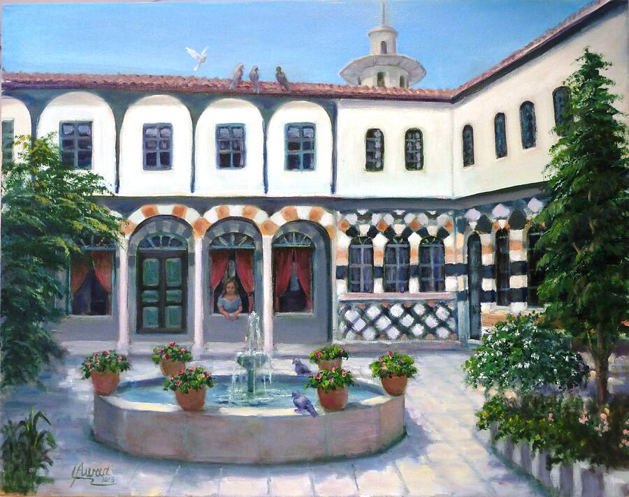  Old Damascus House # 2 Painting by Laila Awad Jamaleldin