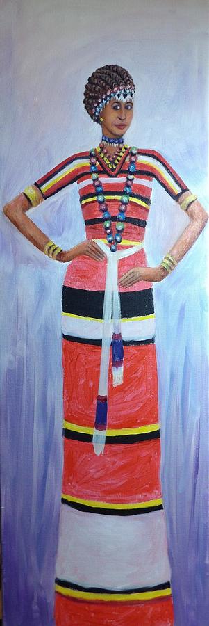  Oromo Lady Painting by Samuel Daffa