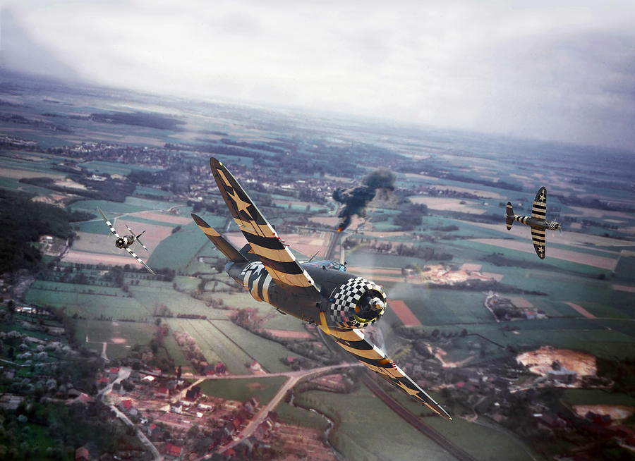  P47- D-day Train Busters Photograph by Pat Speirs