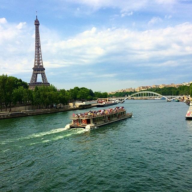 Paris Photograph - 👍 #paris #france #2014 #river #boat by Frankie Melvin