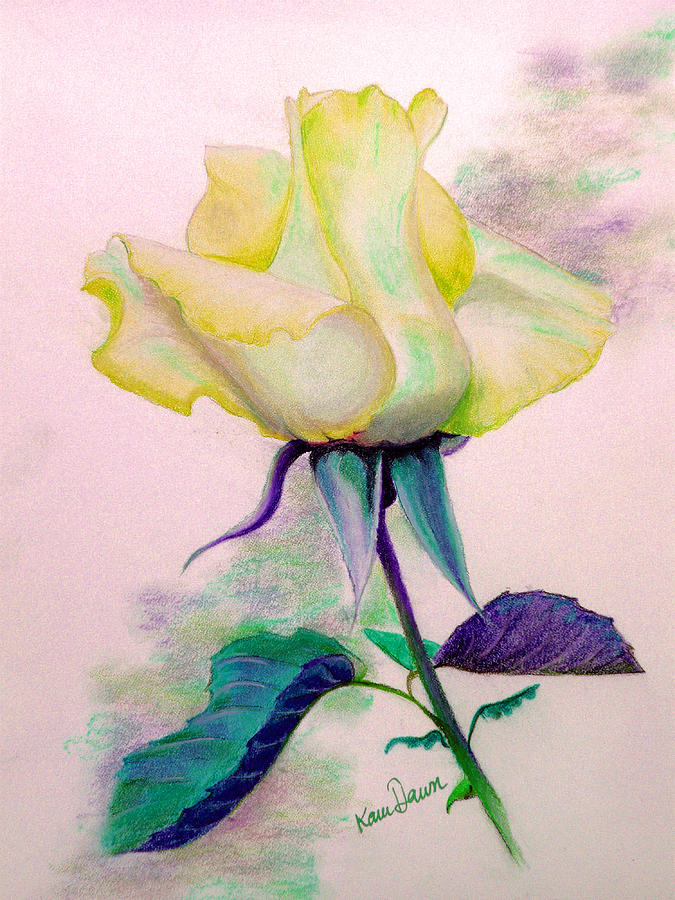 Rose Painting -  Pastel Rose by Karin  Dawn Kelshall- Best