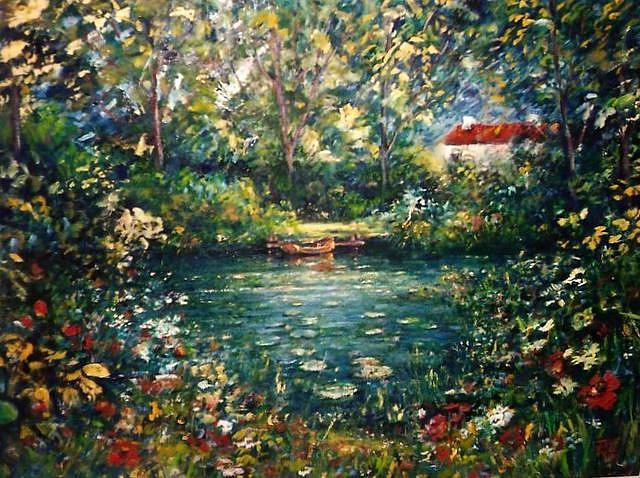  Peaceful Afternoon Lakeside    Painting by Philip Corley