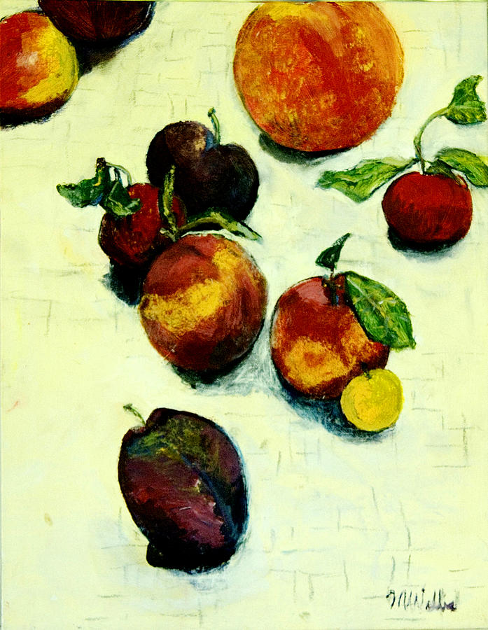 Peaches and Plums Painting by Marquita Willis - Fine Art America