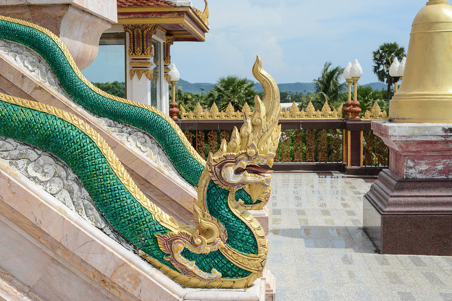  Phuket Thailand Chalong Wat Dragons Photograph by Brandon Bourdages