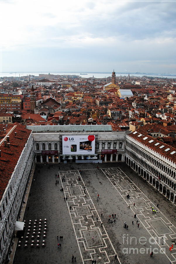  Piazza San Marco Aerial Photograph by Jacqueline M Lewis