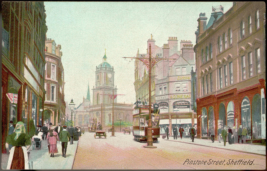 Pinstone Street An Electric Tram Photograph by Mary Evans Picture ...