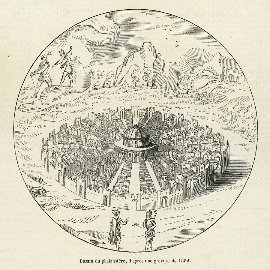 Plan For An 'ideal City', Prefiguring Drawing by Mary Evans Picture ...