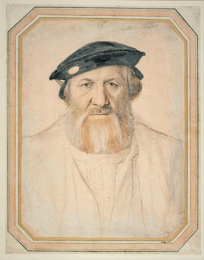 Portrait of Charles de Solier Drawing by Hans Holbein the Younger