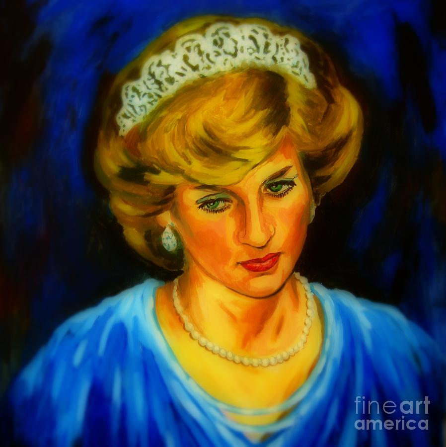 Portrait of Lady Diana Digital Art by John Malone - Fine Art America