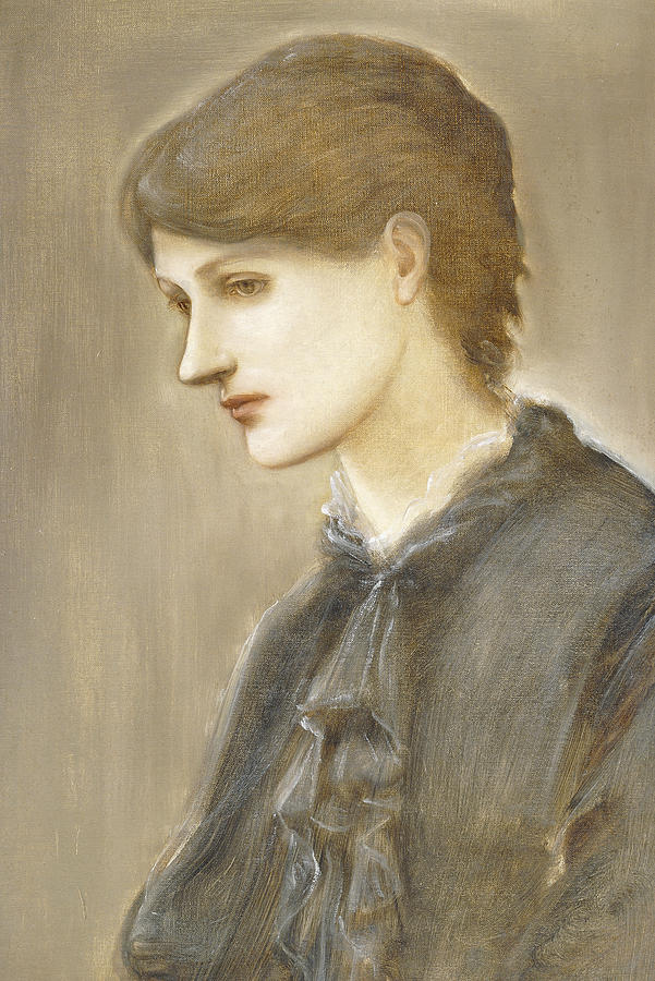 Portrait Painting -  Portrait of Mrs William J Stillman nee Marie Spartali by Edward Coley Burne Jones