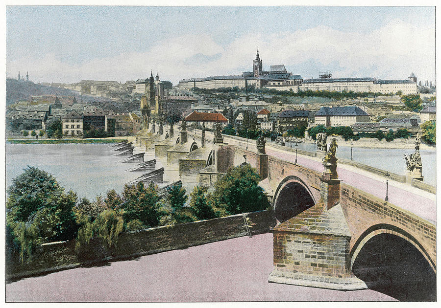 Bridge Photograph -  Prague  Charles Bridge        Date by Mary Evans Picture Library