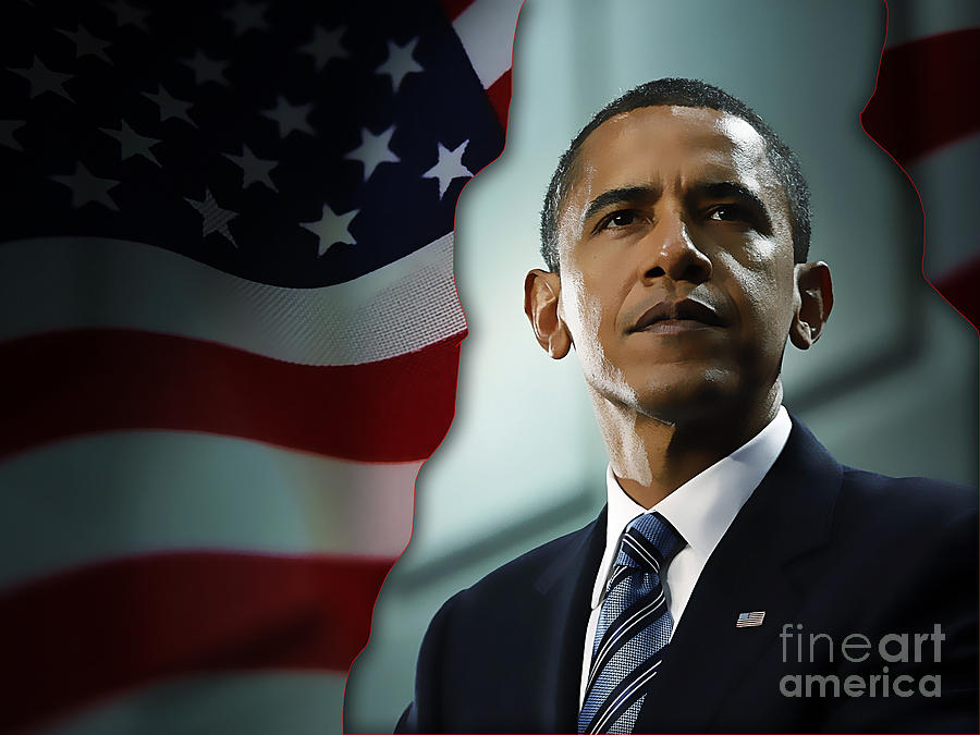  President Barack Obama Mixed Media by Marvin Blaine