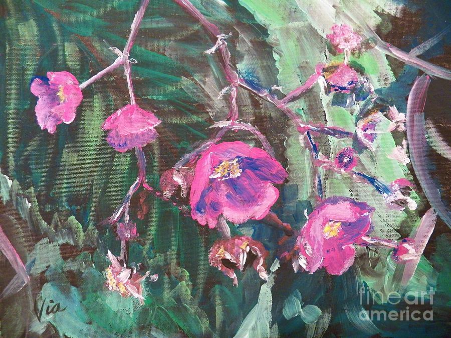  Ptg  Adirondack Wildflower Painting by Judy Via-Wolff