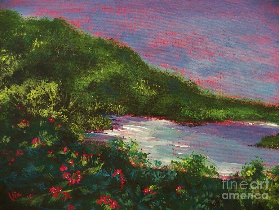 Flower Painting -  Ptg   Blue Lagoon by Judy Via-Wolff