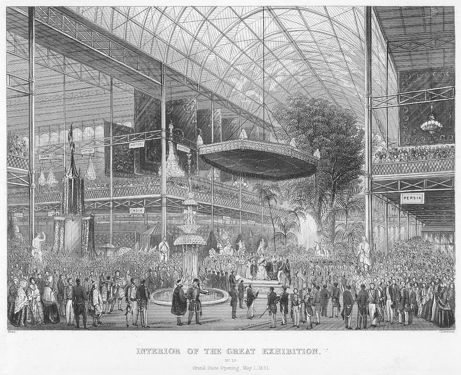 Queen Victoria Opens Crystal Palace Drawing by Mary Evans Picture Library