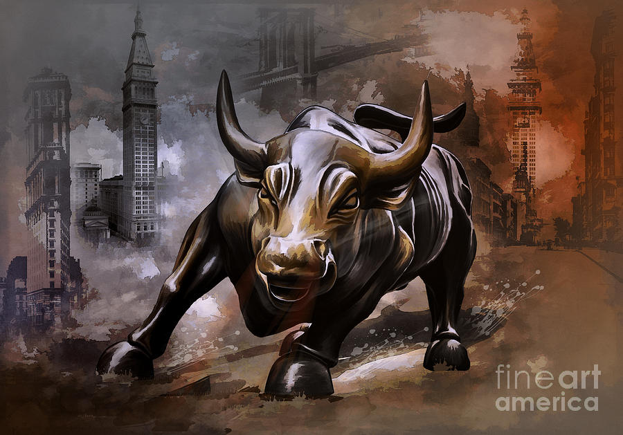  Raging Bull Painting by Andrzej Szczerski