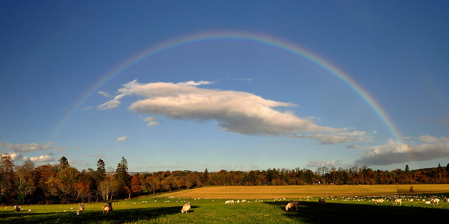  Rainbow over Moniack Photograph by Gavin Macrae