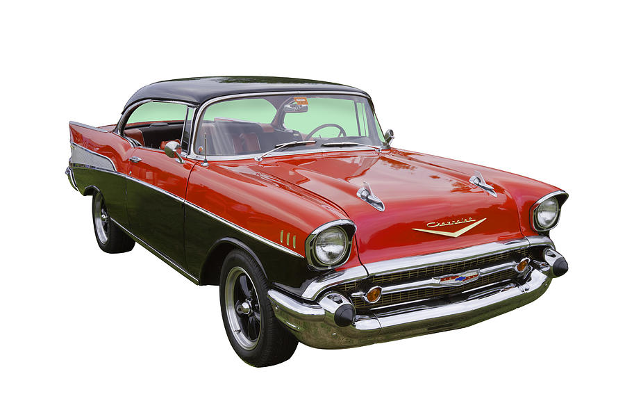  Red and Black 1957 Chevy Belair Photograph by Keith Webber Jr