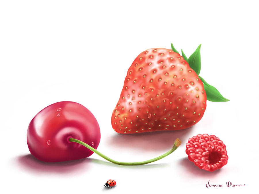  Red fruits Painting by Veronica Minozzi