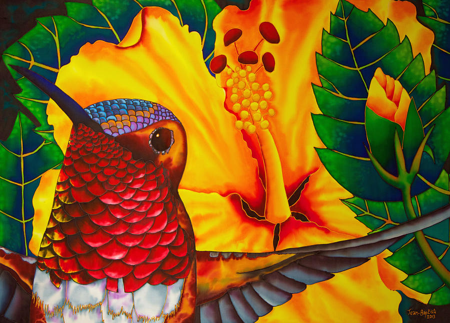  Rufous Hummingbird - Exotic Bird Painting by Daniel Jean-Baptiste