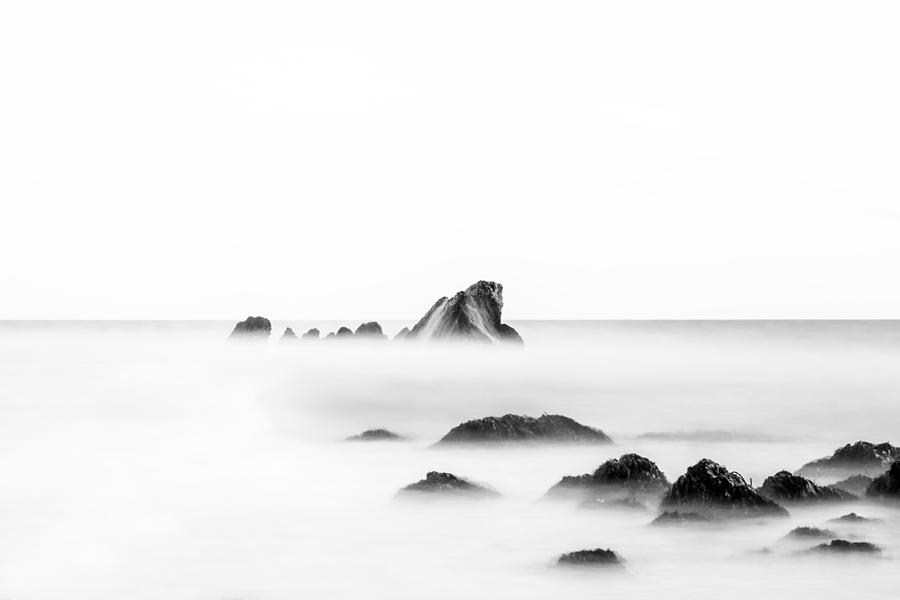 Black And White Photograph -  Samphire Hoe - Seascape by Ian Hufton