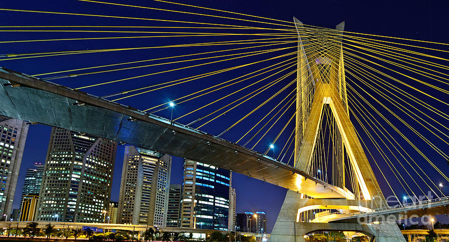  Sao Paulos iconic cable-stayed bridge  Photograph by Carlos Alkmin