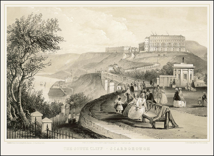 Scarborough, Yorkshire The South Drawing by Mary Evans Picture Library ...