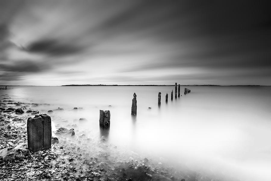 Black And White Photograph -  Seasalter in Mono by Ian Hufton