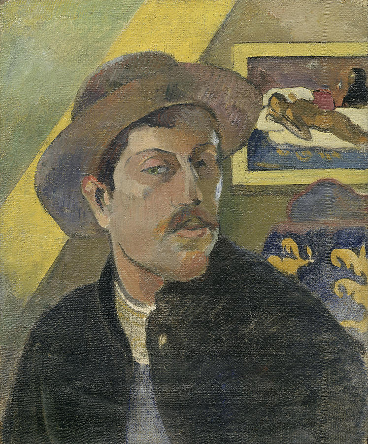  Self-portrait with a hat #3 Painting by Paul Gauguin