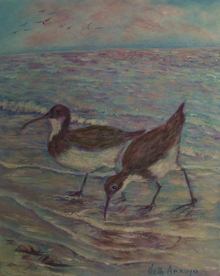 Shore Birds Painting -   Shore  Birds by Beth Arroyo