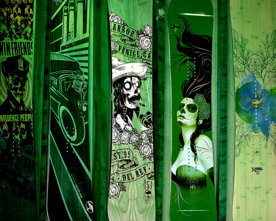  Skateboards Fern Green Photograph by Fraida Gutovich