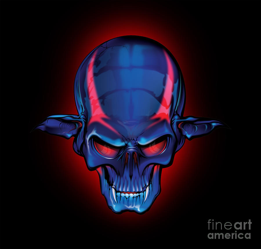  Skull Digital Art by Brian Gibbs