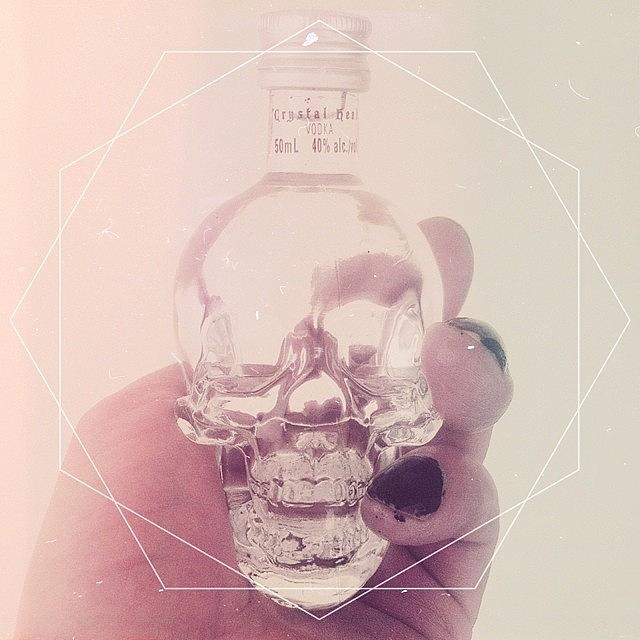Skull Photograph - 🌸💀🌸 #skull #vodka #drink by Ashley Noelle Lesiak