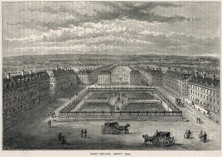 Soho Square Date Circa 1700 Drawing by Mary Evans Picture Library ...