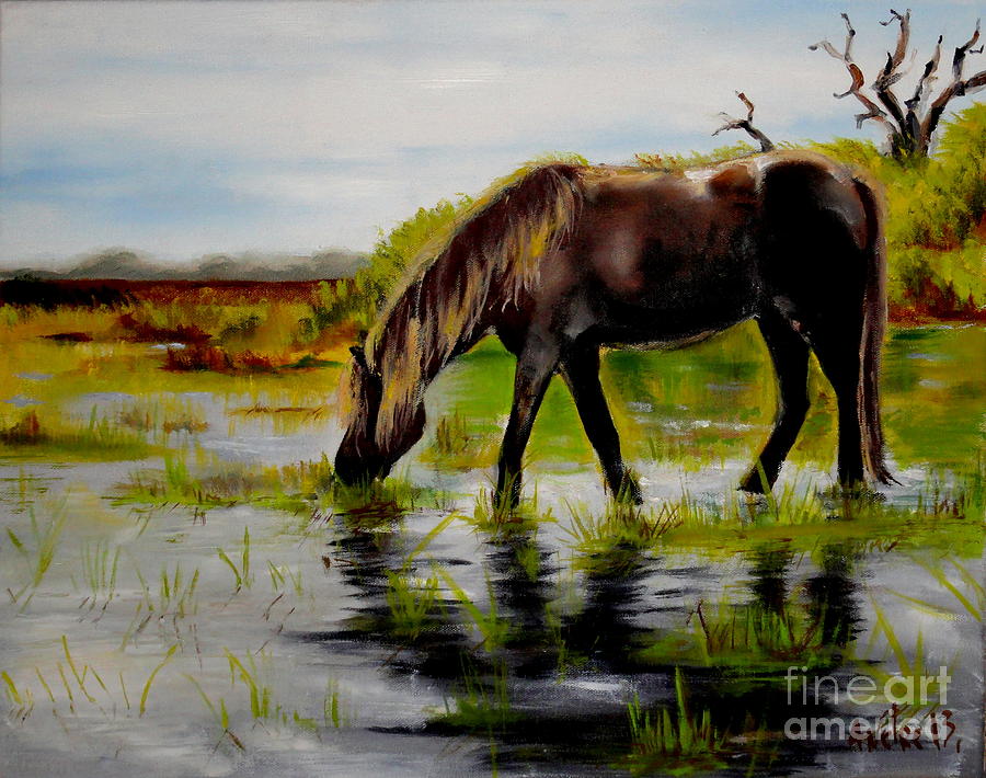 Nature Painting -  Spring Flood by Tatjana Andre