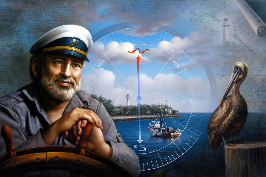  St. Simons Island Sea Captain 5 Painting by Yoo Choong Yeul