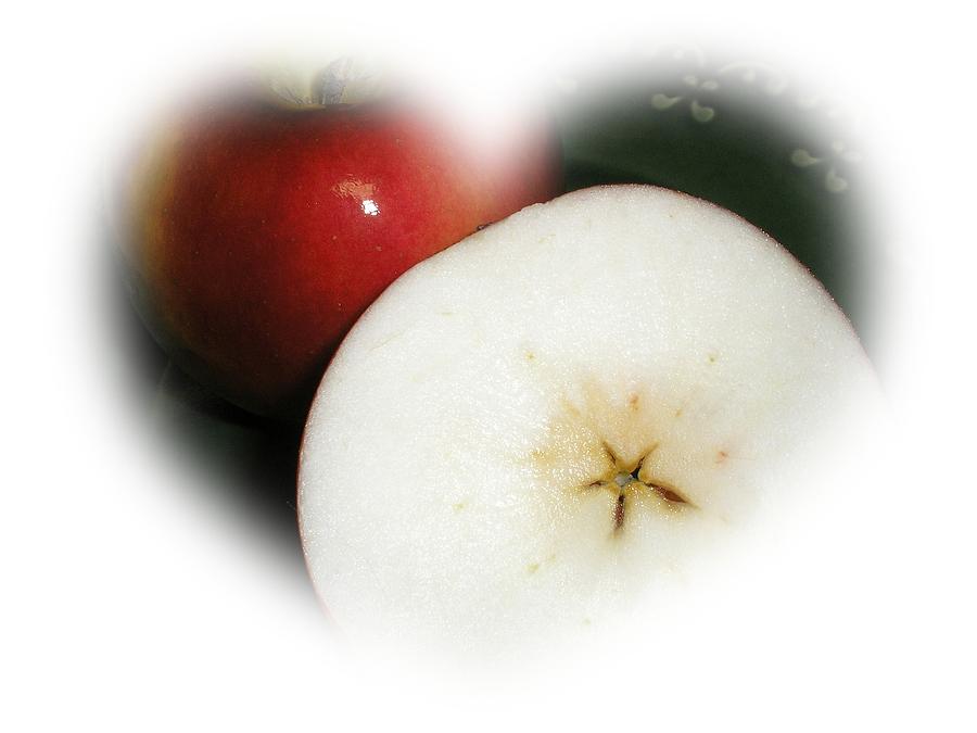 Fruit Photograph -  Star in the Apple by Valerie Bruno