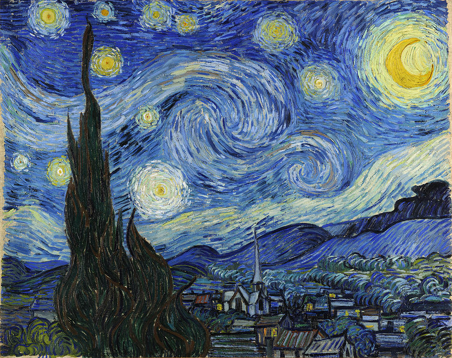 The Starry Night  #23 Painting by Vincent van Gogh