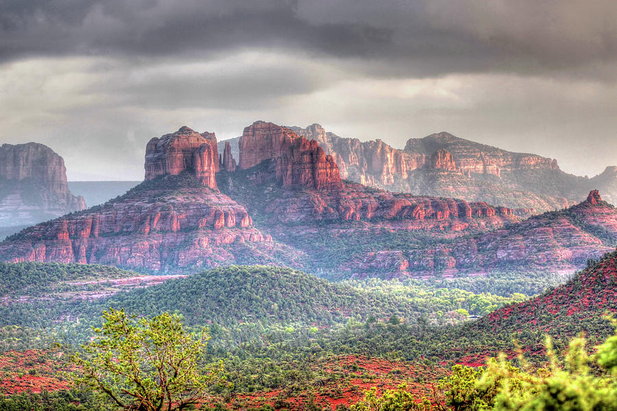  Storm Clouds Red Rocks Photograph by Harold Rau