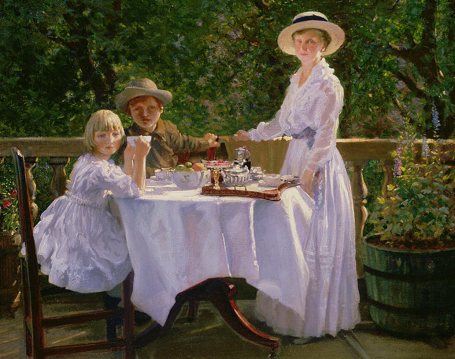 Garden Painting -  Summer Afternoon Tea by Thomas Barrett