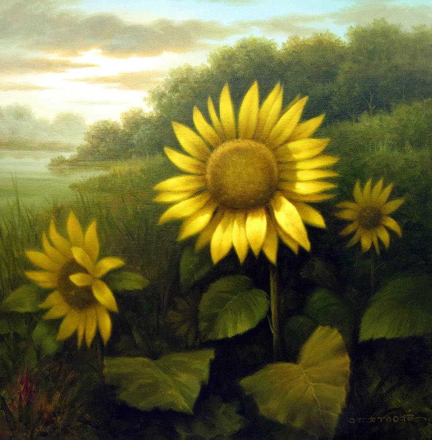  Sunflower 5 Painting by Yoo Choong Yeul