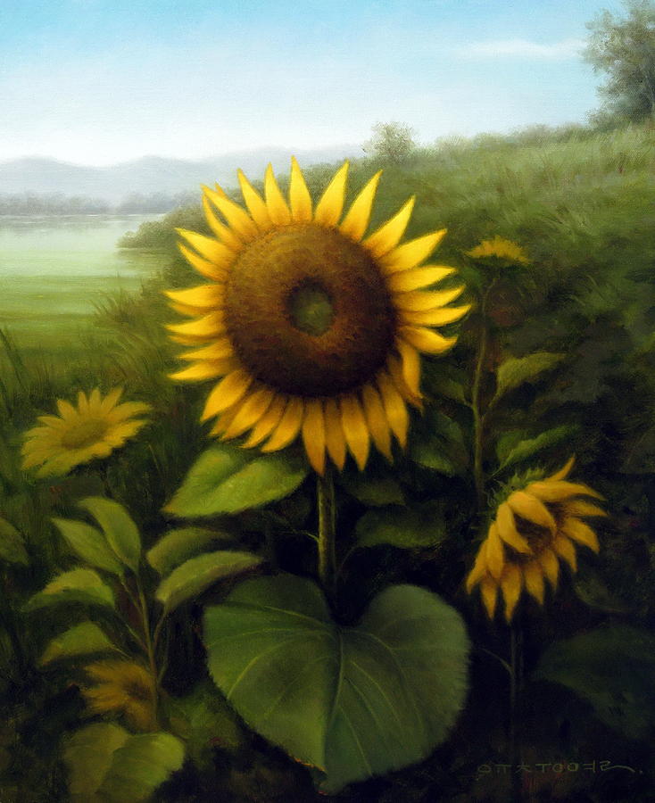  Sunflower 6 Painting by Yoo Choong Yeul