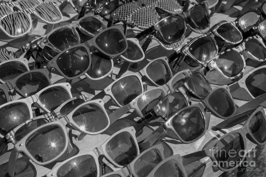 Black And White Photograph -  Sunglasses in Black and White by Iris Richardson