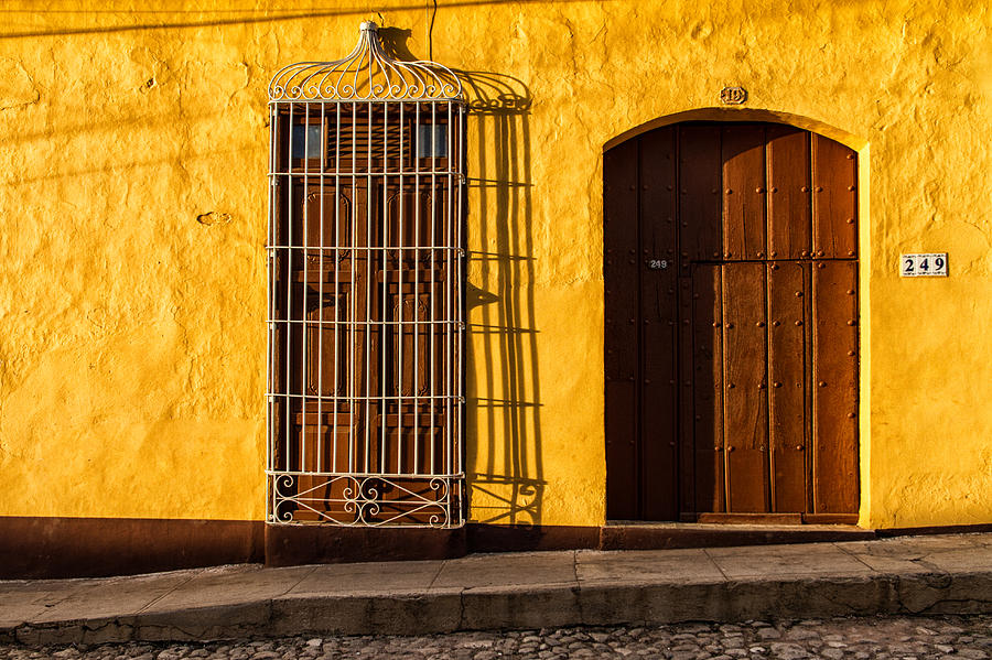 Sunny yellow wall Photograph by Marzena Grabczynska Lorenc