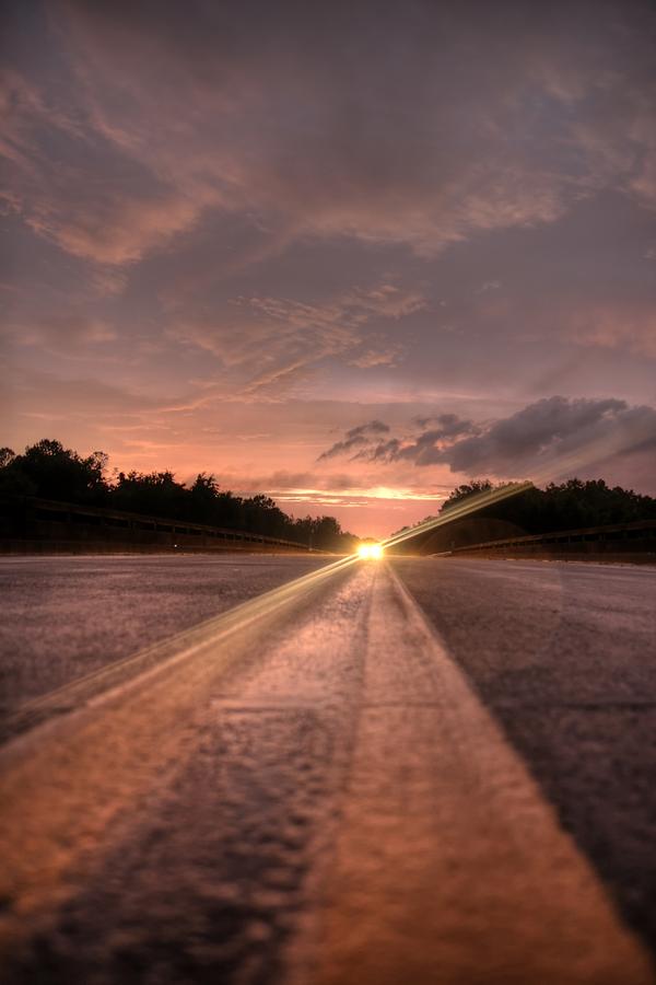 Sunset High Beams Photograph by David Paul Murray | Fine Art America