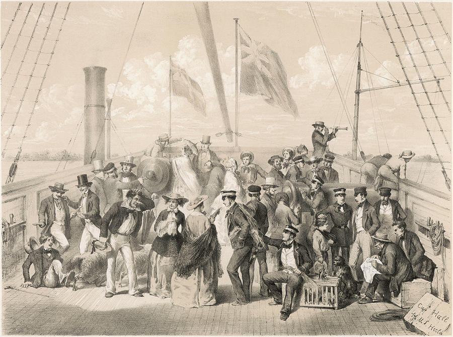 Swedish Sightseers On Board The Hecla Drawing By Mary Evans Picture 