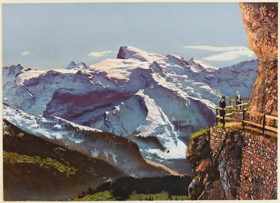 Swiss Alps On The Stanserhorn Photograph by Mary Evans Picture Library ...